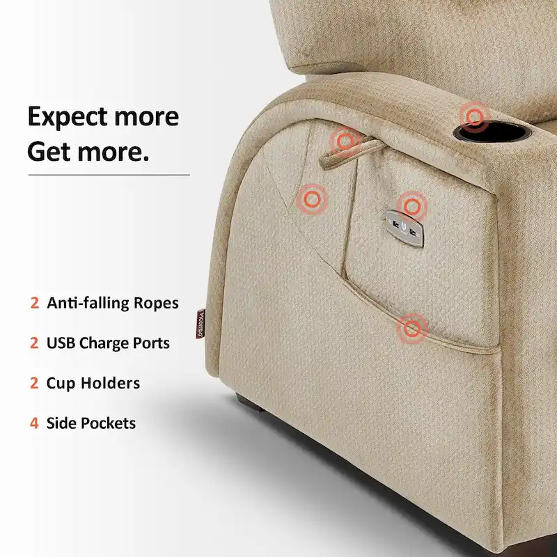 Power Zero Gravity Recliner Chair with Adjustable Headrest