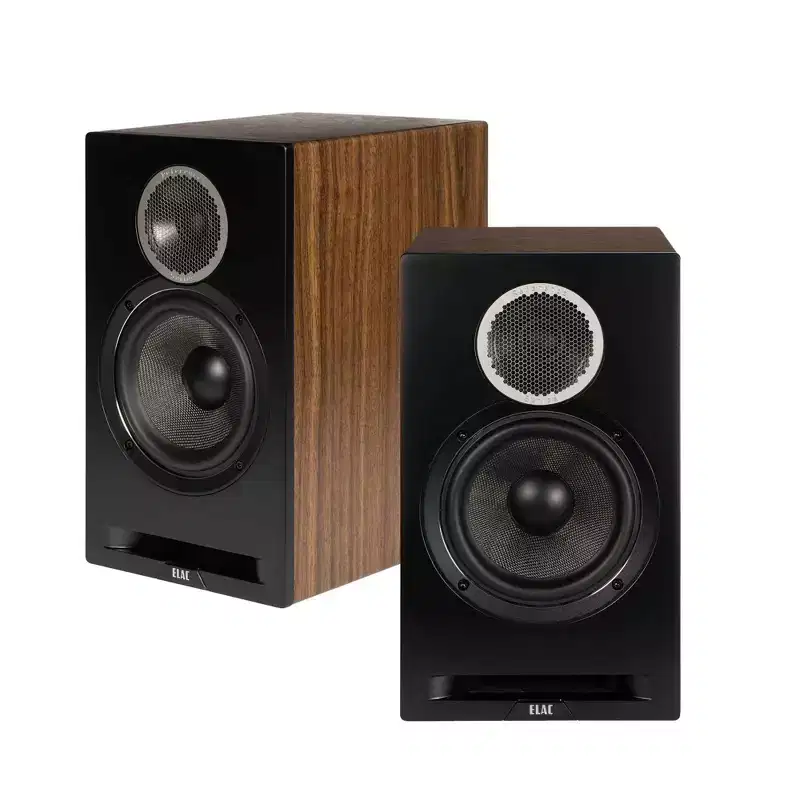 Elac DBR62-BK - Debut Reference 6.5 Bookshelf Speakers - Black, Pair and Elac PS250-BK - Varro Premium 10 250 Watt Powered Subwoofer with Auto-EQ