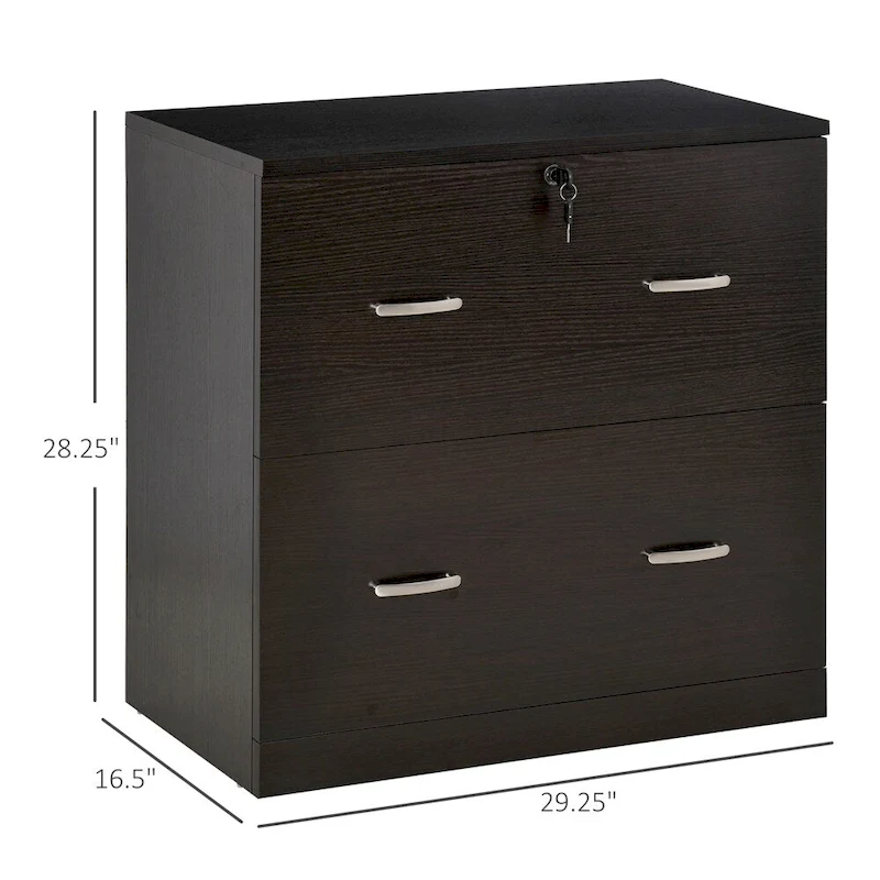 2-Drawer File Cabinet w/Lock and Keys,Vertical Storage Filing Cabinet