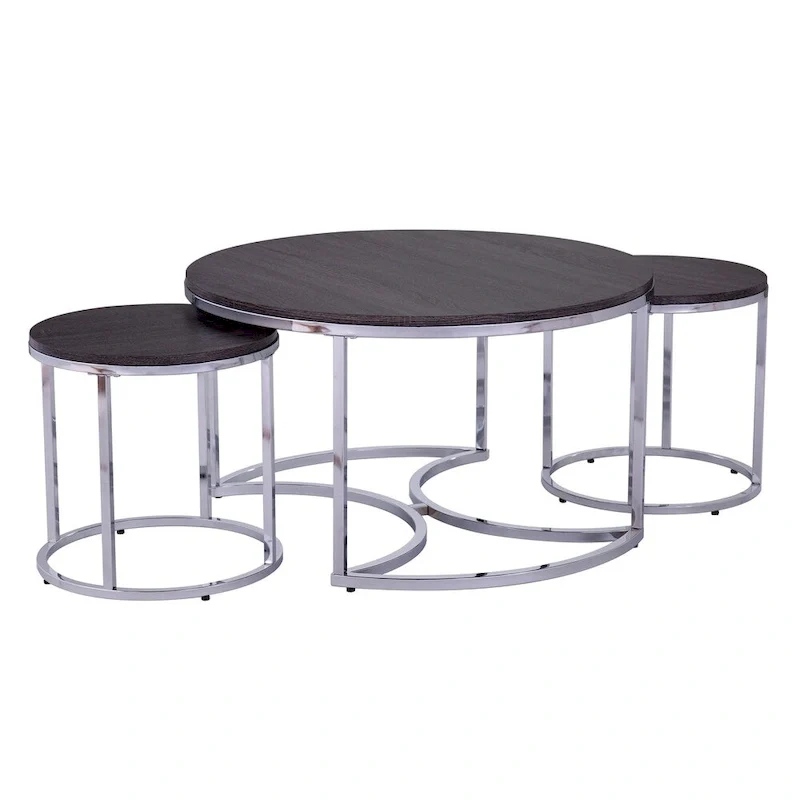SEI Furniture Henderson Round 3-piece Nesting Coffee Table
