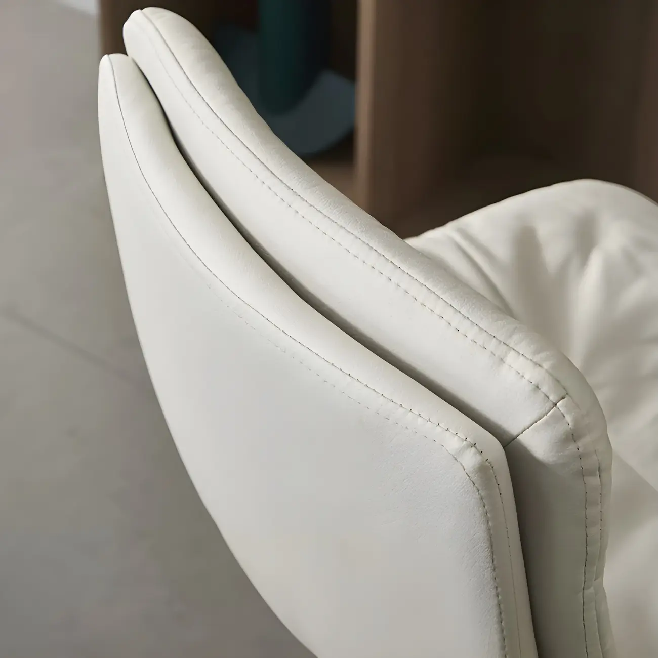 Modern Leather Saddle Swivel Adjustable Bar Stool