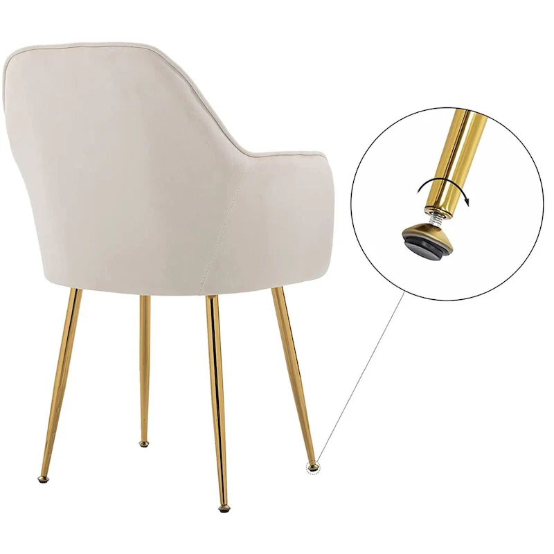 Upholstered Dining Chair (Set of 6) Velvet Accent Arm Chair