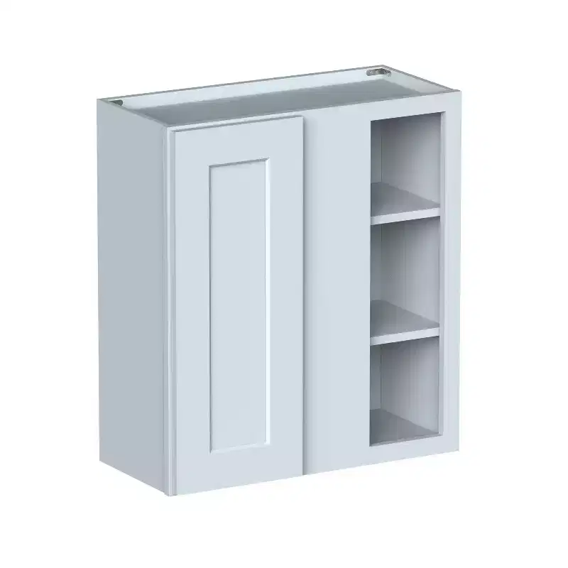 CASAINC 27 W x 30 H x 12 D Shaker Base Kitchen Cabinet, Solid Wood Frame, Water-Based Low-VOC Paint, Soft-Close, RTA, Dove Gray