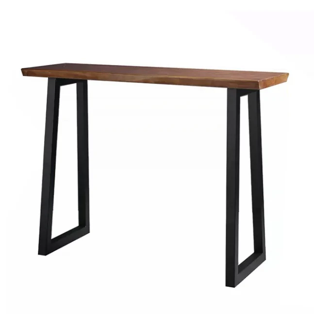 Industrial Brown Wood and Iron Structure Bar Tables