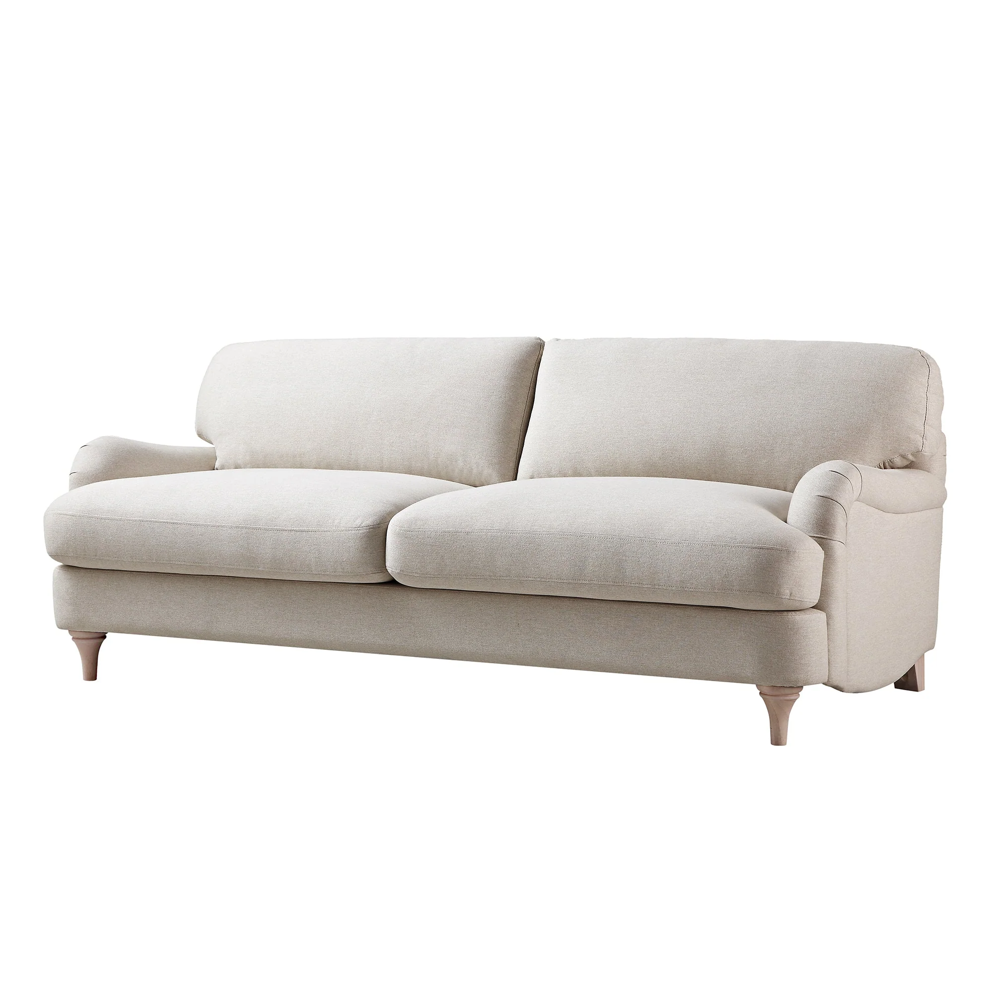 Oatmeal Fabric Sofa, 3-Seater