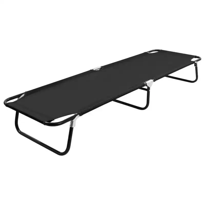 vidaXL Patio Lounge Chair Folding Sunlounger Outdoor Sunbed for Poolside Steel