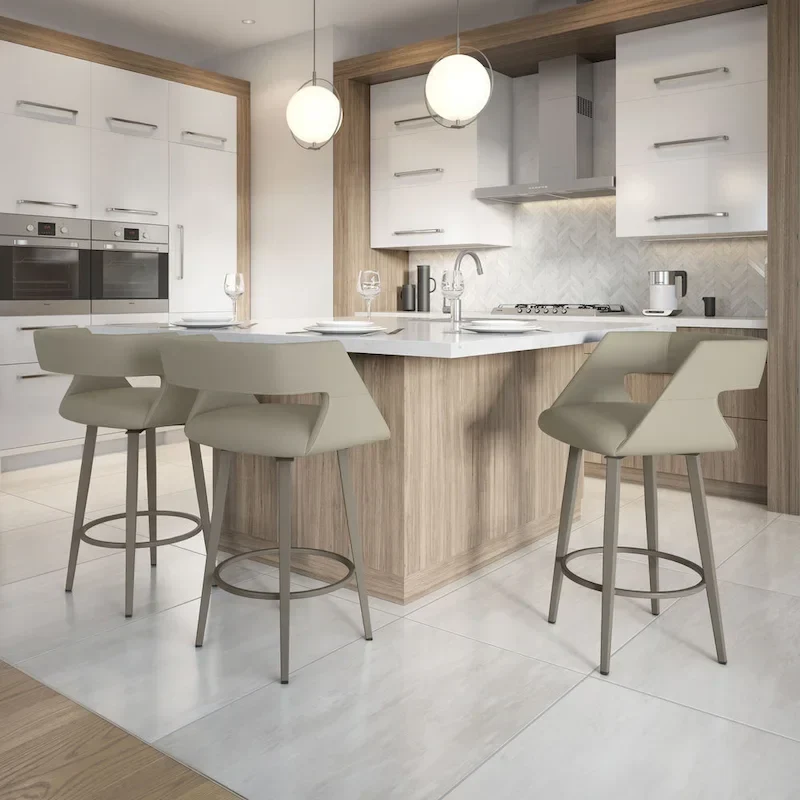 Amisco Marvin Swivel Counter and Bar Stool