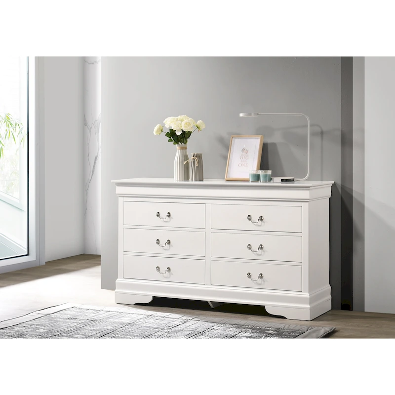Louis Phillipe 6-drawer Bedroom Dresser