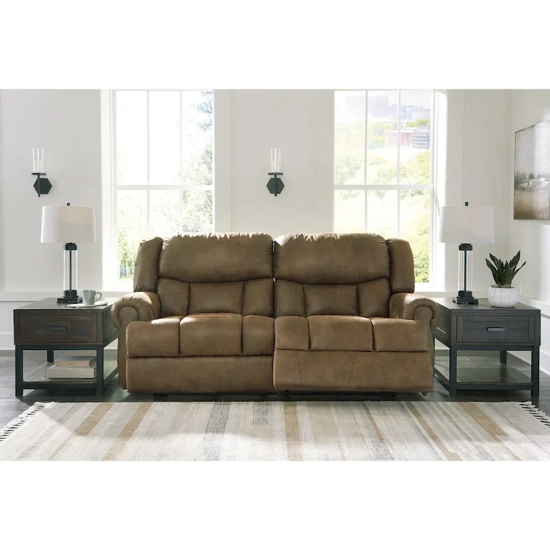Brown Power Reclining Sofa - 92W x 42D x 47H