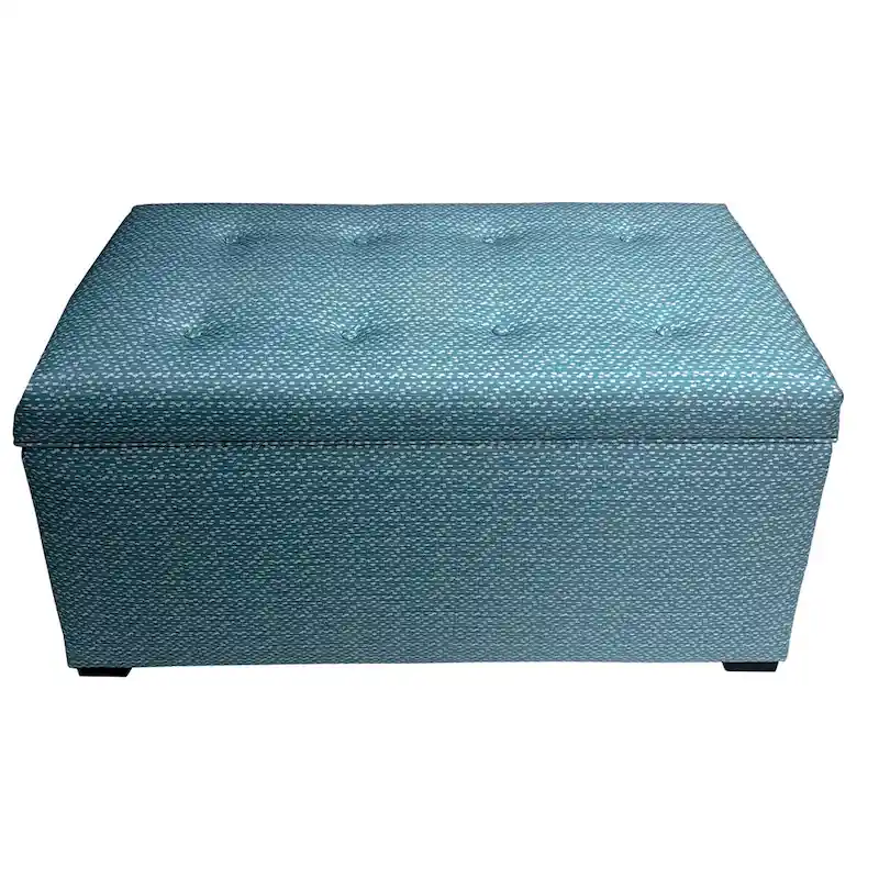 Brown / Blue Wing Back Upholstered Dining Chair, Set of 2