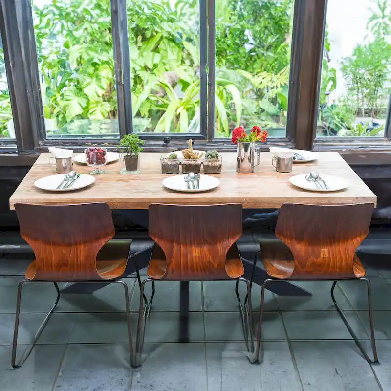 RRI Goods Sophisticated Dining Rectangle Table with Mango Wood Top and Metal Spider Leg Design, 63-Inch