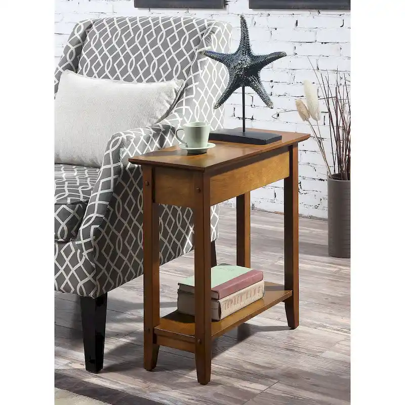 Flip Top End Table with Shelf