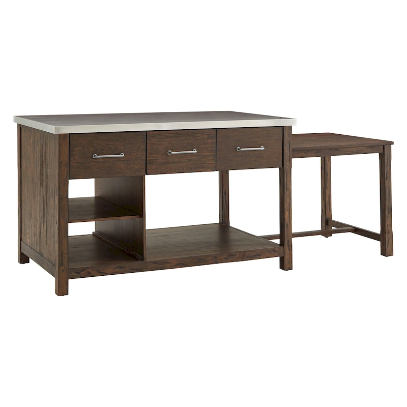 Tali Reclaimed Look Extendable Kitchen Island by iNSPIRE Q Classic