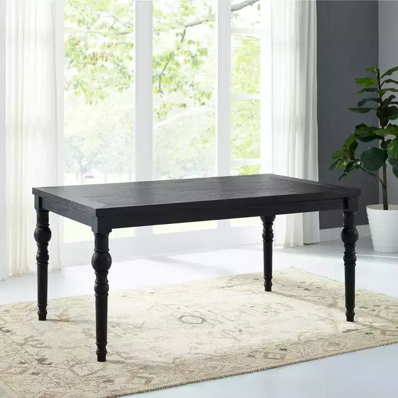 GDFStudio Ashford Traditional Wood Dining Table with Turned Legs