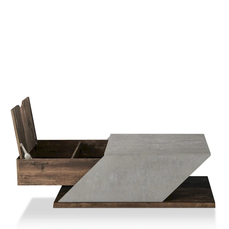 Industrial 47-Inch Lift-Top Adjustable Coffee Table