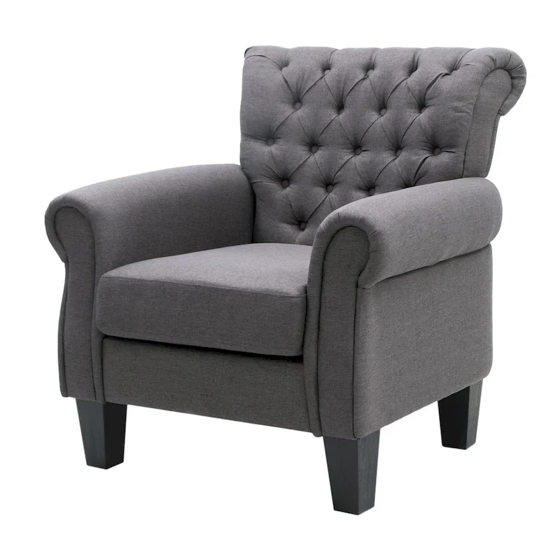 Accent Club Chair with Arms and Padded Seat