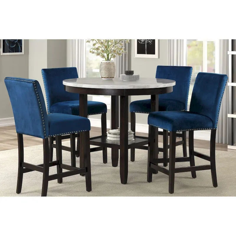 5-Piece Round Counter Height Dining Set