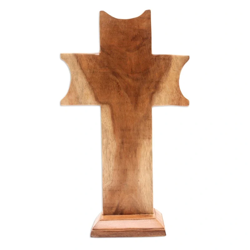 Novica Handmade Blessed Is Jesus Wood Sculpture