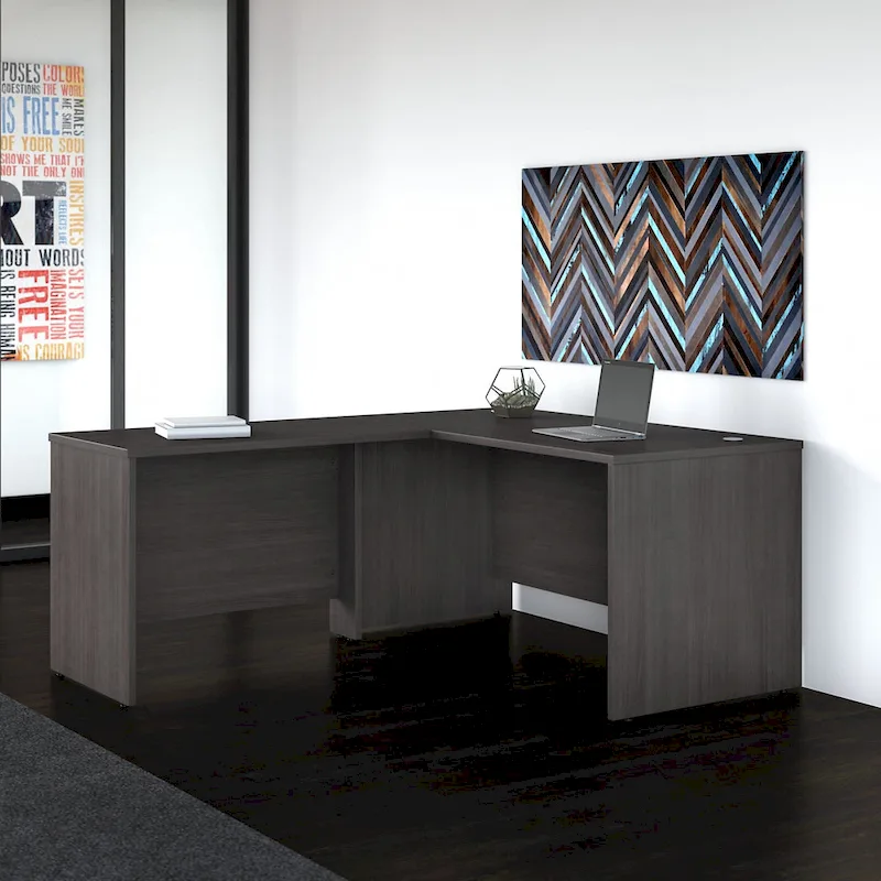 Series 60-Inch L-Shaped Office Desk (Includes 42-Inch Side Desk)