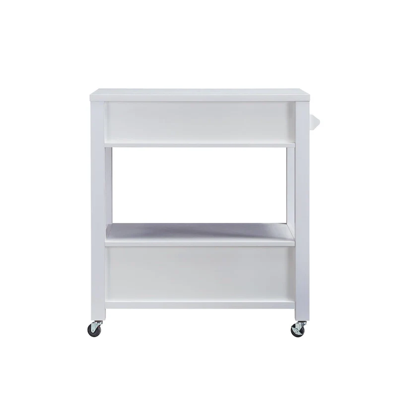 Newsom Modern 2-Drawer Caster Serving Cart with Towel Bar by Furniture of America