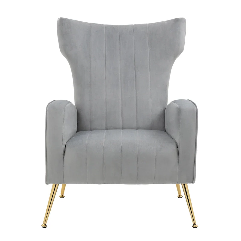 Upholstered Wingback Accent Chair - 26.4 W x 37.8 H x 32.6 D