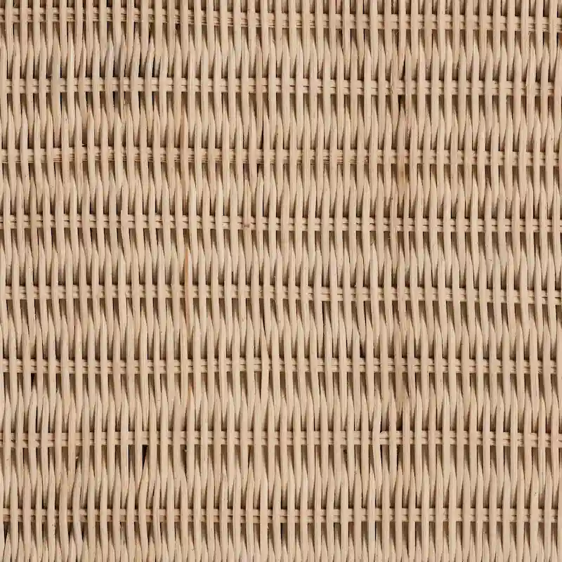 Lanica Japandi Sun-Bleached Braided Rattan 6-Drawer Dresser