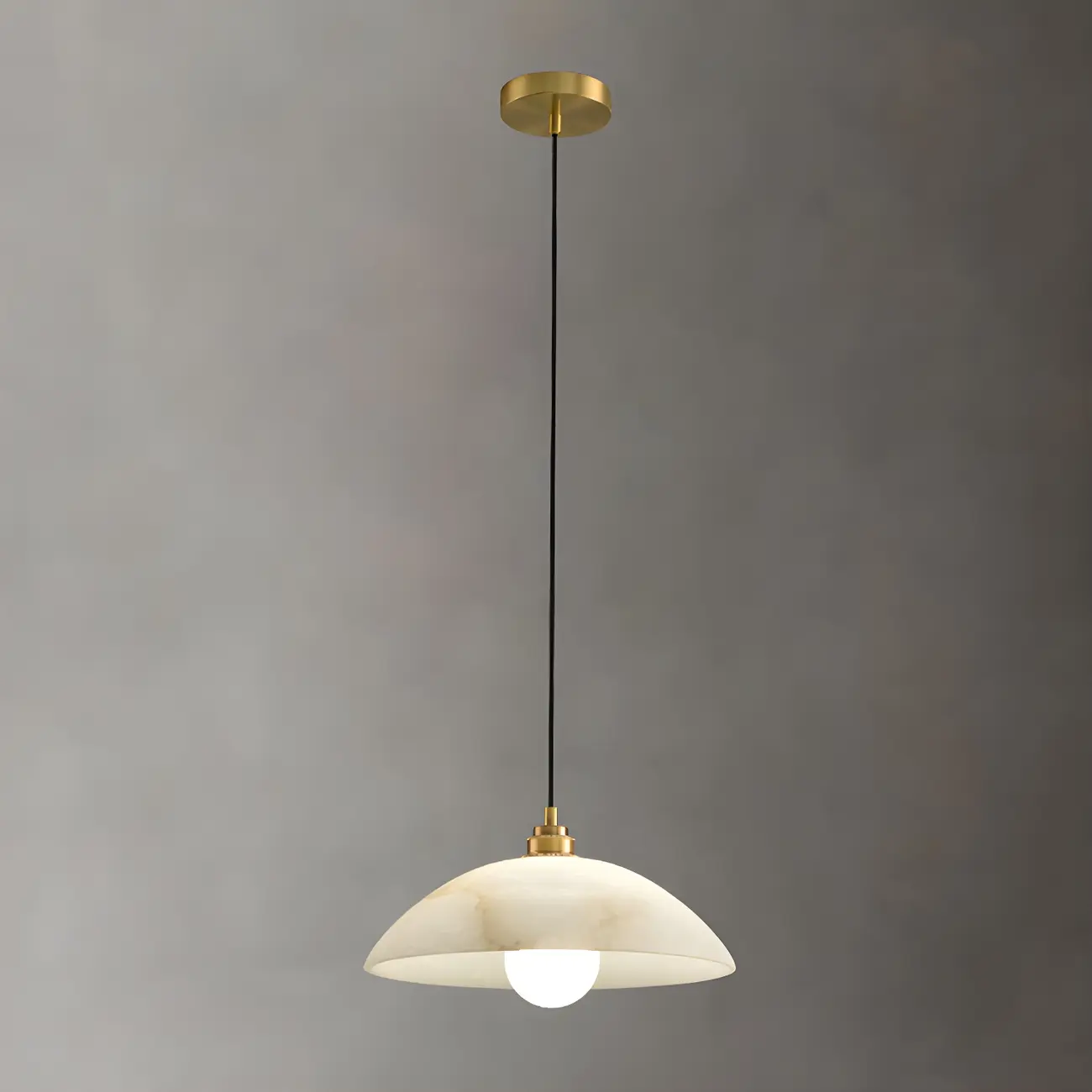 Modern Gold Stone Dome Pendant Light for Kitchen Island