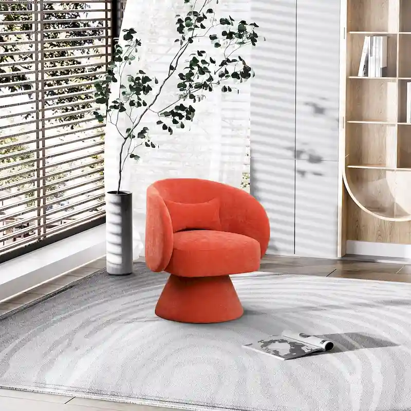 Ouyessir 360 Degree Modern Swivel Cuddle Barrel Sofa Chairs