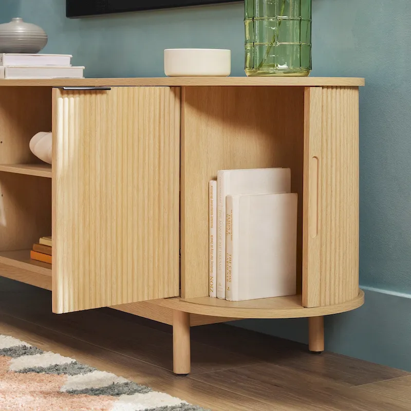 Middlebrook Modern Reeded 60-inch TV Stand with Rounded Edges