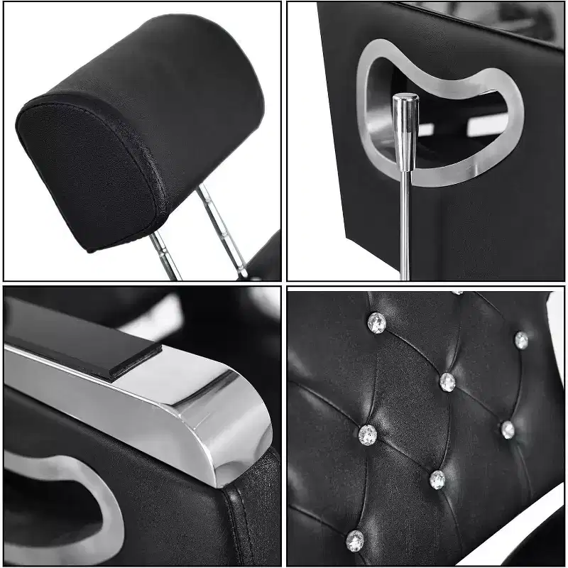 Karl Home Heavy Duty Reclining Barber Chair Salon Chair with Headrest Height Adjustable