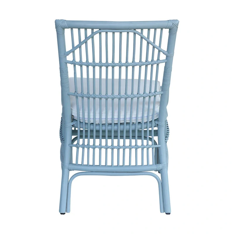 Rattan Slat Back Cushioned Dining Chairs, Set of Two by East at Main