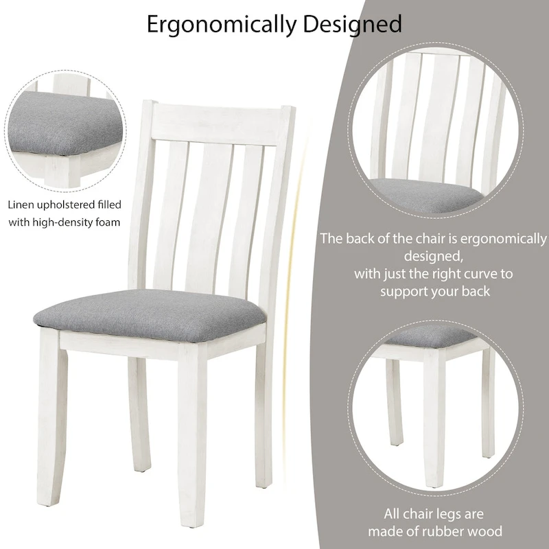 7-Piece Dining Table Set with Extendable Table and 6 Chairs