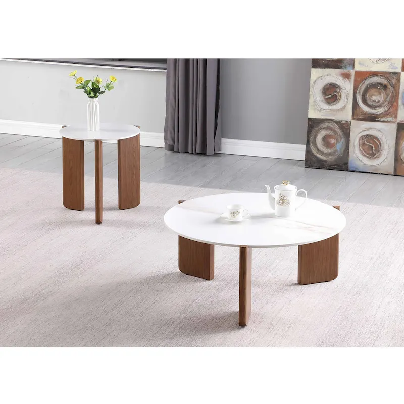 Somette Helida Sintered Stone Top Cocktail Table