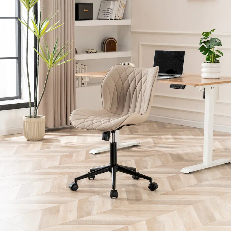 Swivel Armless Desk Chair Office Chairs Makeup Vanity Chair