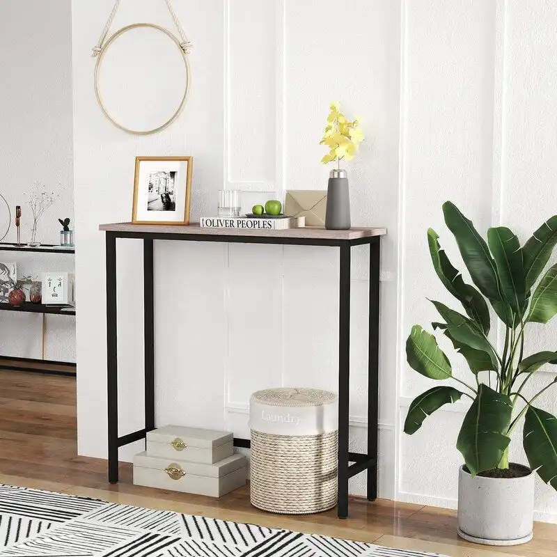 Narrow Console Table – Slim Entryway Table for Hallway, Bedroom, Living Room or Foyer