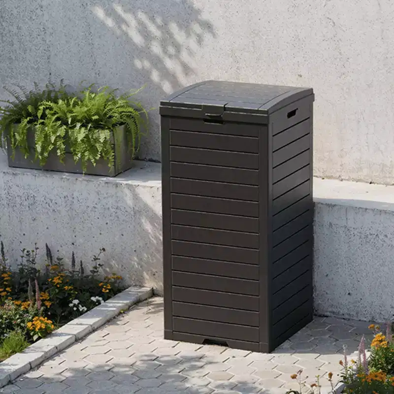 MAYEERTY 31 Gallon Large Capacity Outdoor Deck Box for Patio Furniture Cushions, Pillow with Wheels