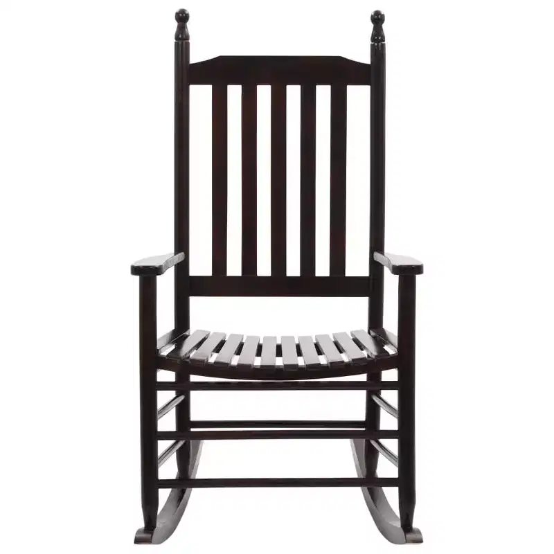 vidaXL Rocking Chair Outdoor Patio Rocking Chair with Curved Seat Poplar Wood