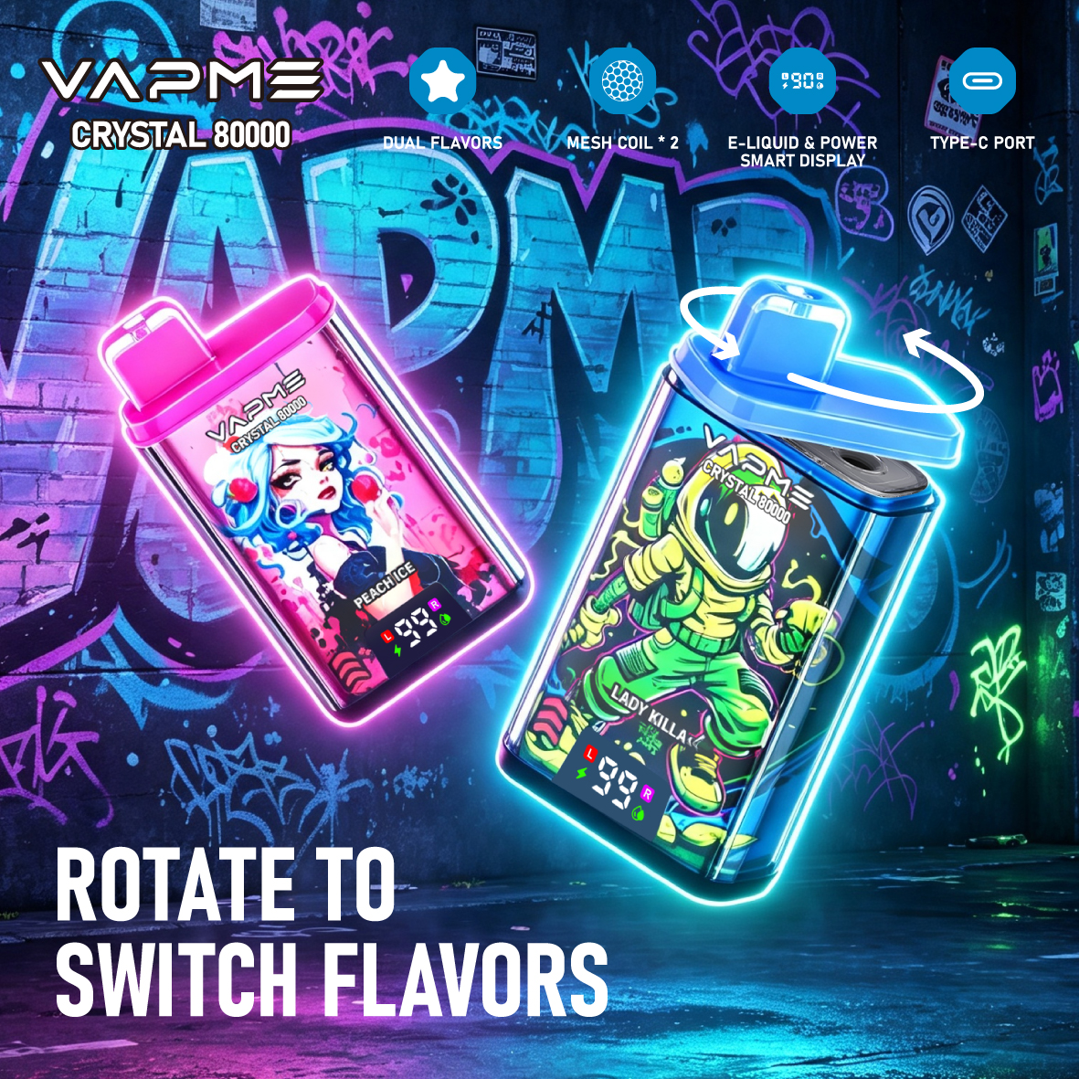 VAPME CRYSTAL 80000 - AMERICA STOCK