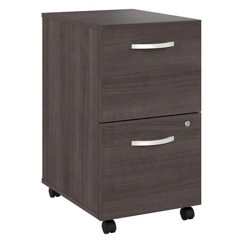 2 Drawer Mobile File Cabinet with Lock and Casters