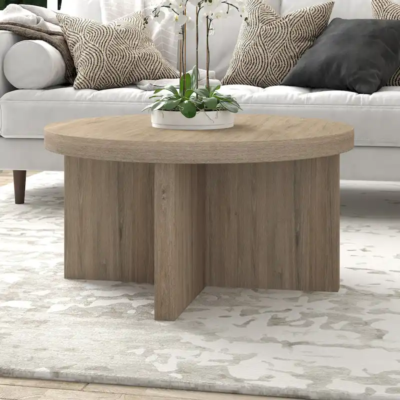 Elna 33 Wide Round Coffee Table - 33 Wide