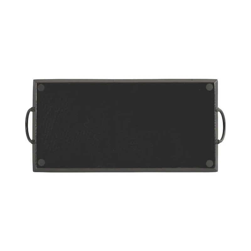 Kate and Laurel Sanzo Hammered Rectangle Metal Tray