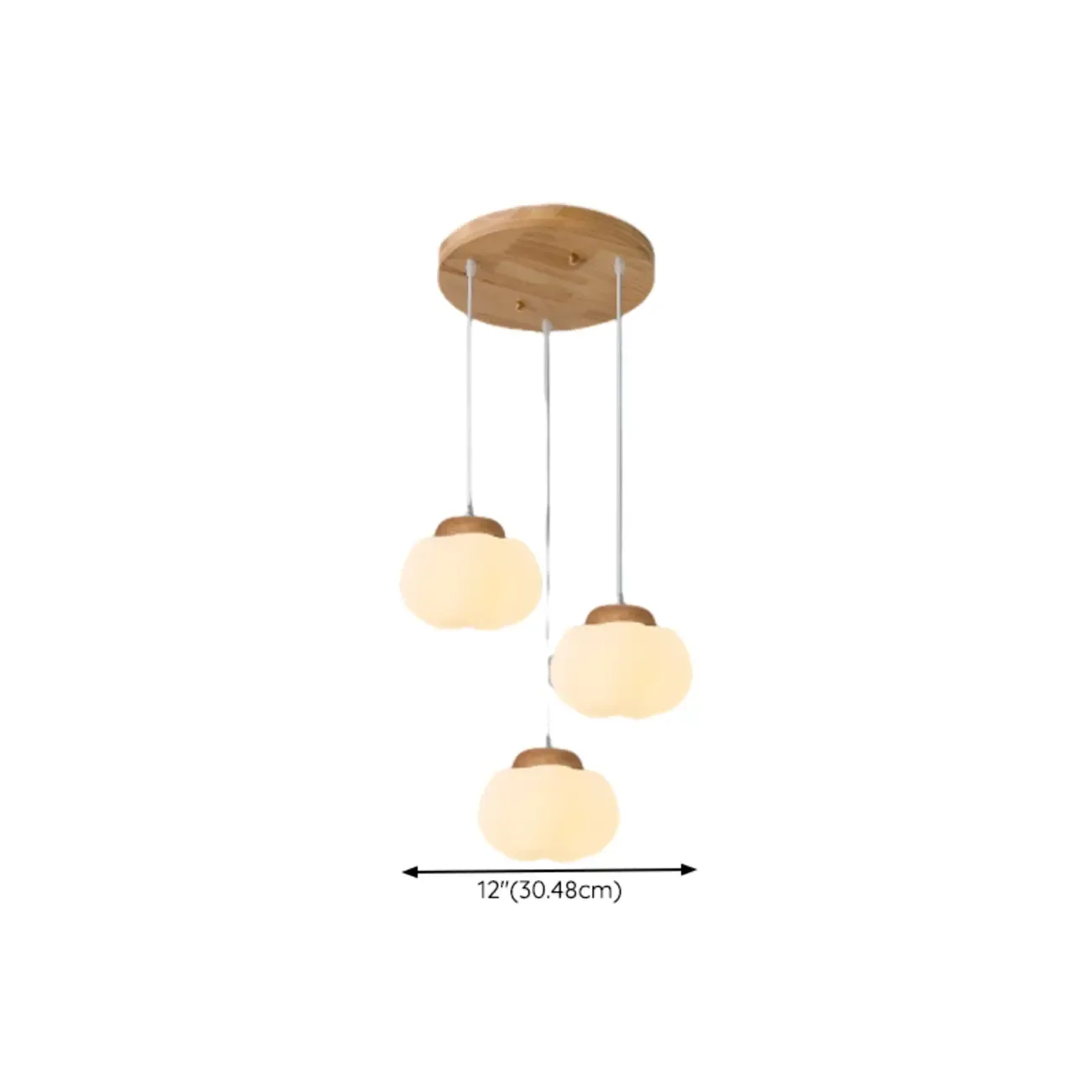 Glam Pumpkin Shape Pendant Light with Adjustable Hanging