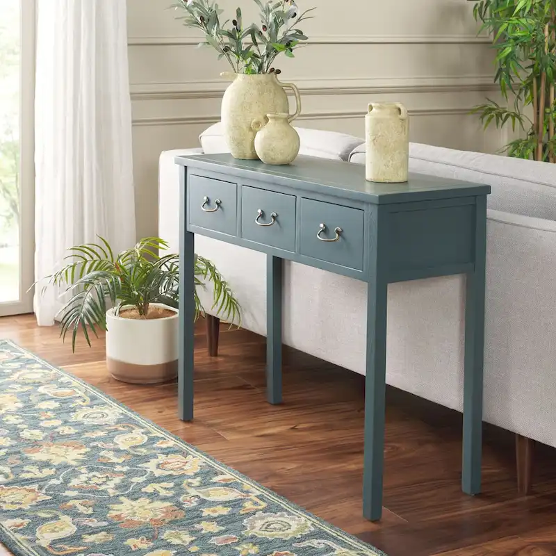 SAFAVIEH Marleine Antiqued Grey Console Table - 39.4  x 14.2  x 31.7  - 39Wx14Dx32H