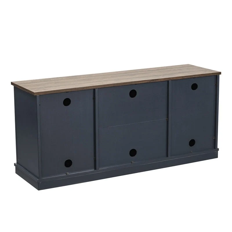 Industrial 3-Shelf Narrow End Table – Brown / Grey / Oak / Yellow