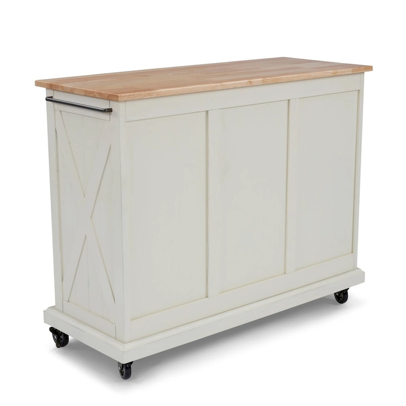 Off-White Wood Kitchen Cart - 45 x 36 x 16