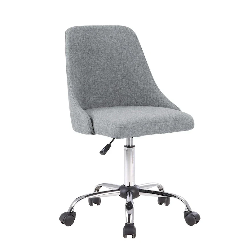 Porthos Home Roache Fabric Upholstered Office Chair with Chrome Base