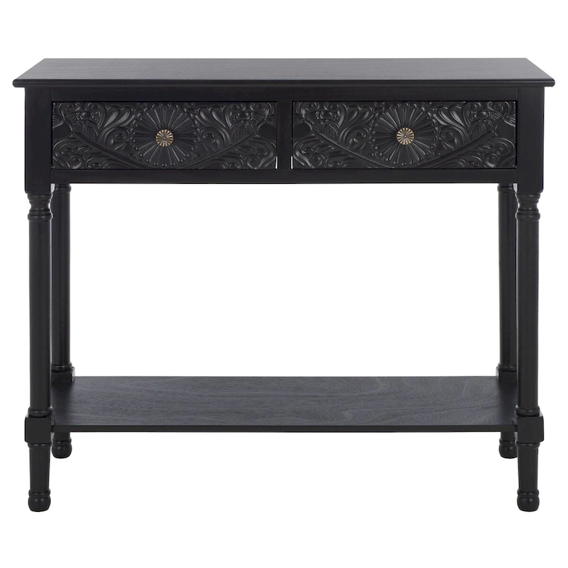 SAFAVIEH Leonia 2-Drawer Console Table - 35.5  W x 13  L x 29.5  H - 36Wx13Dx30H