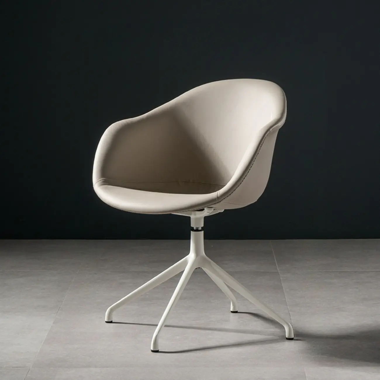 Simple Brown Adjustable Swivel Office Chair