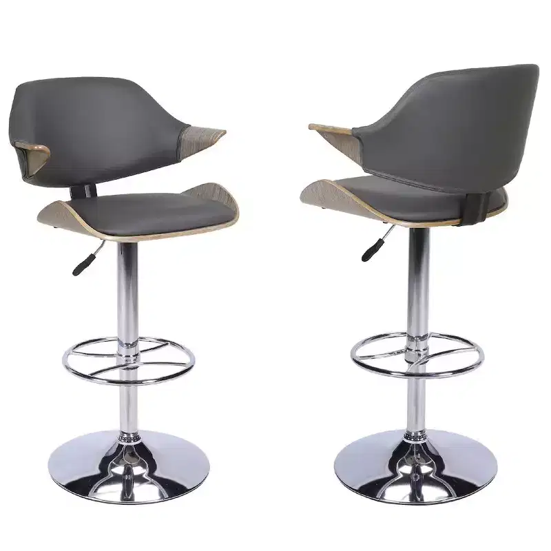 Chintaly Imports,Curved Back Pneumatic-Adjustable Stool