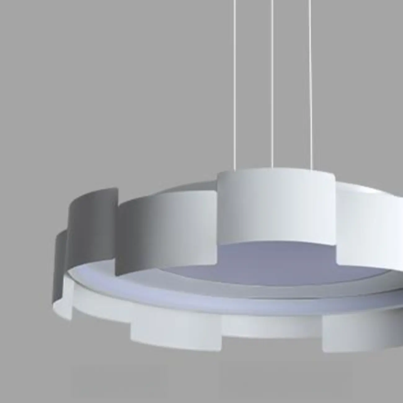 Modern Adjustable White Round LED Chandelier